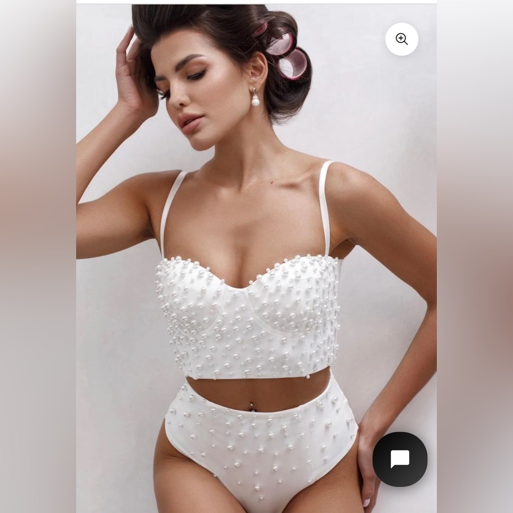 VOIR bridal two piece body suit